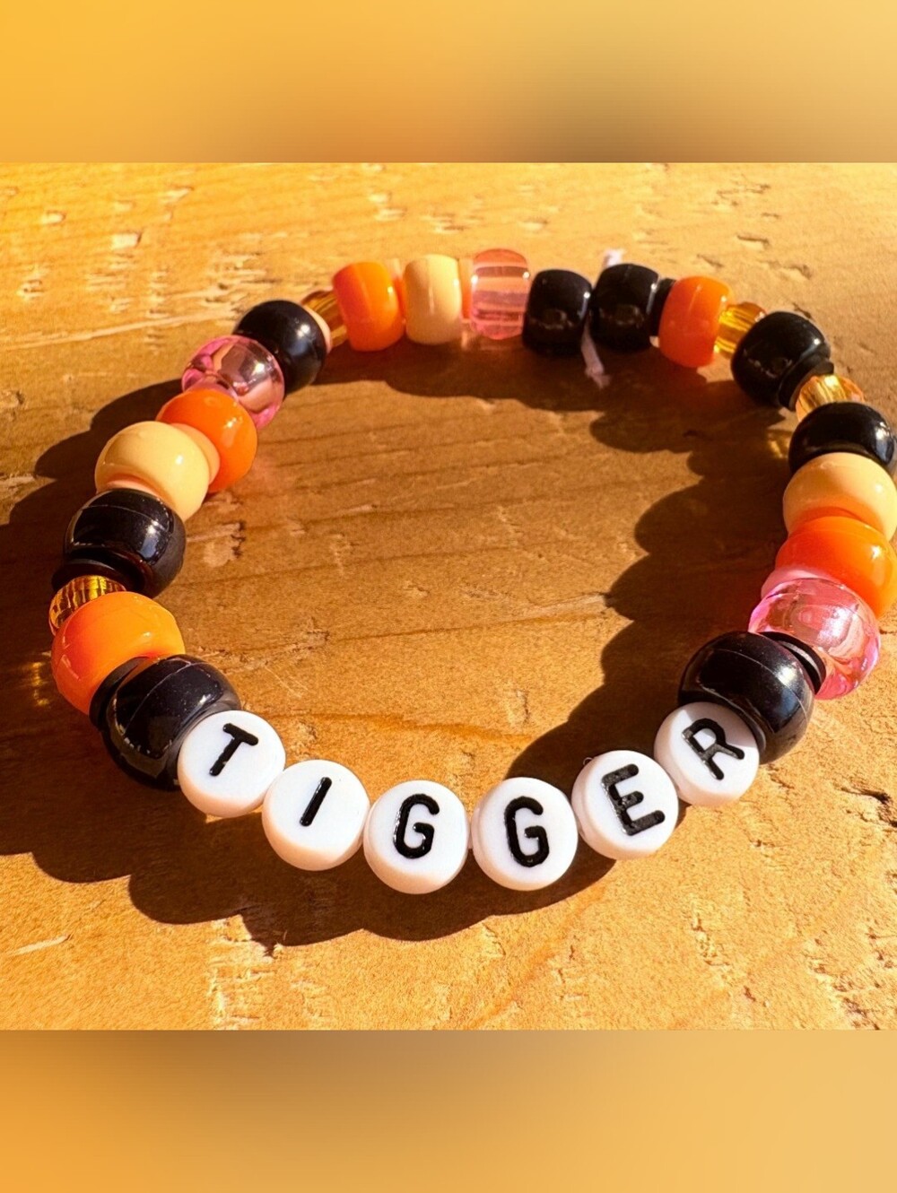 Disney Winnie The Pooh 'Tigger' Handmade Beaded Clay Kandi Bracelet